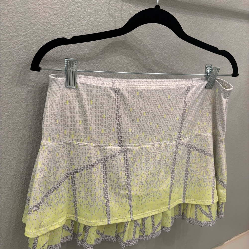 Lucky in Love Yellow and Gray Tennis Skirt